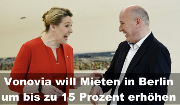 Franziska Giffey und Kai Wegner gefällt das

Vonovia will Mieten in Berlin um bis zu 15 Prozent erhöhen